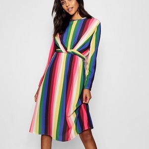 BooHoo Rainbow Dress